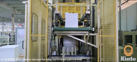 Planta de fabricación del refrigerador que limpia con la aspiradora equipo con el transportador de la elevación